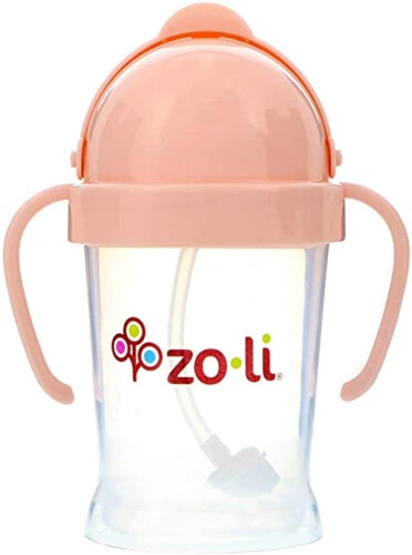 Zoli Bot Straw Sippy Cup 6oz/180m - Blush 0m+