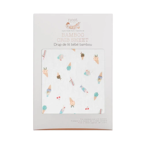 Nest Designs Crib Sheet (Bamboo) - Ice Cream Summer S