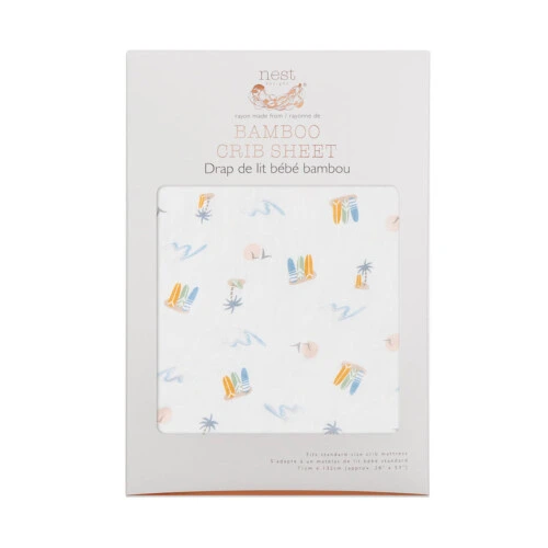 Nest Designs Crib Sheet (Bamboo) - Pastel Waves S