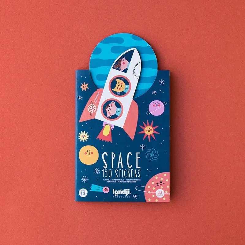 Londji Stickers Space 150 Stickers 3/8 Ages