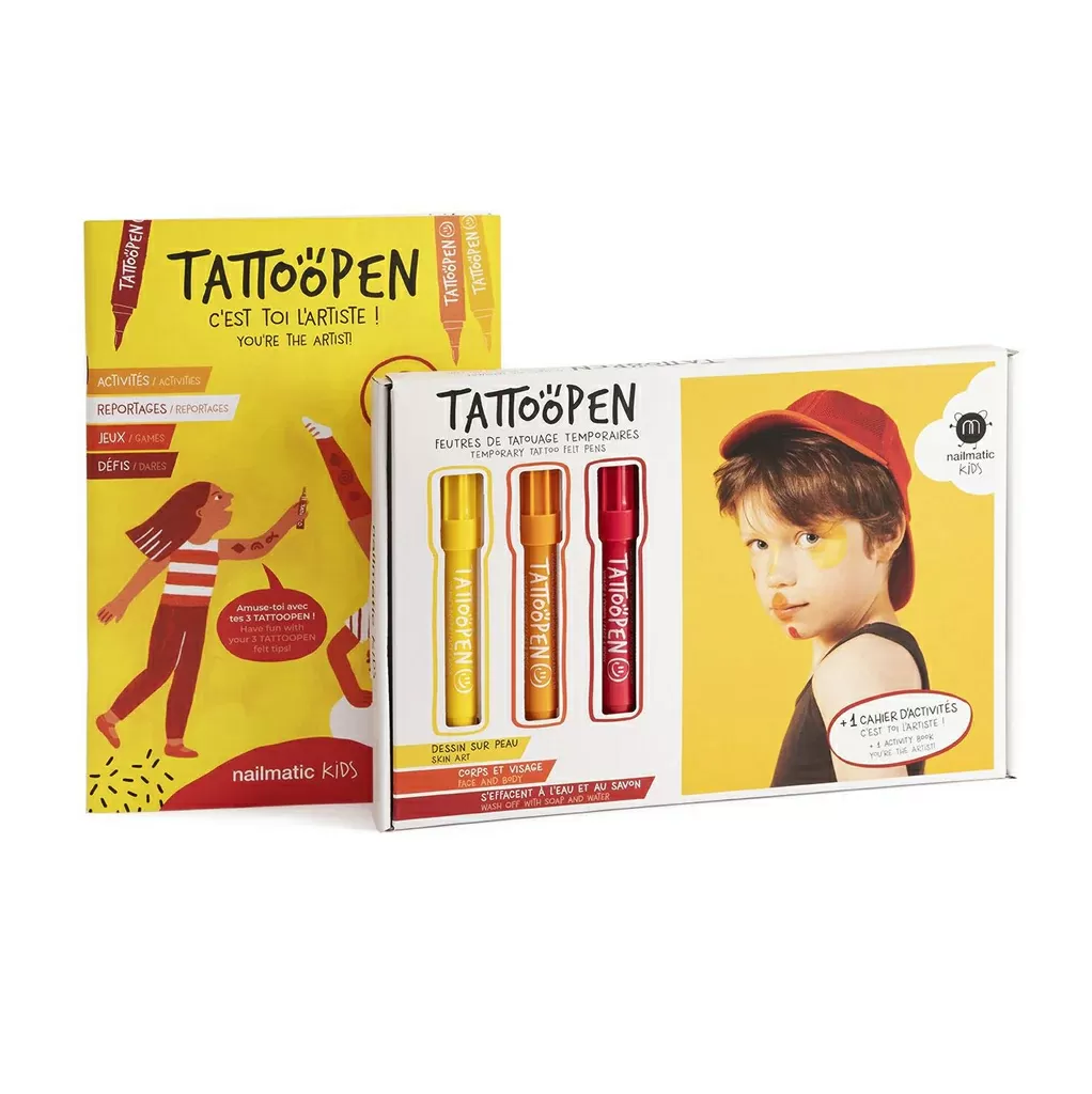 Nailmatic Tattoo Pen Set You're the Artist - Yellow