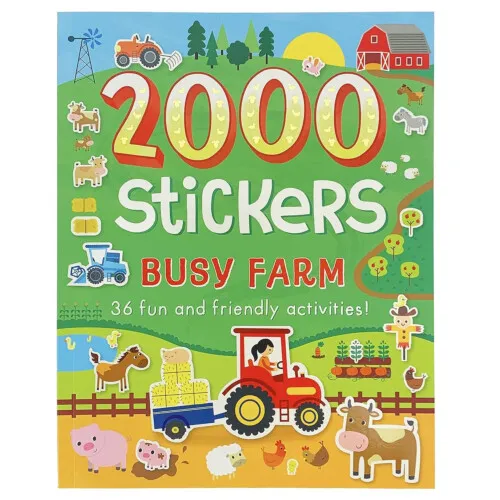 2000 Stickers Busy Farm Activity Book: 36 Fun And Friendly Activities!