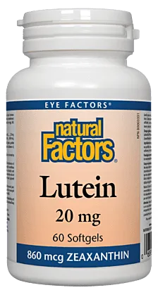 Natural Factors Lutein 20mg 60 Softgels