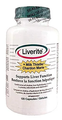 Liverite Liver Function Milk Thistle + Chardon Marie 120 Capsules