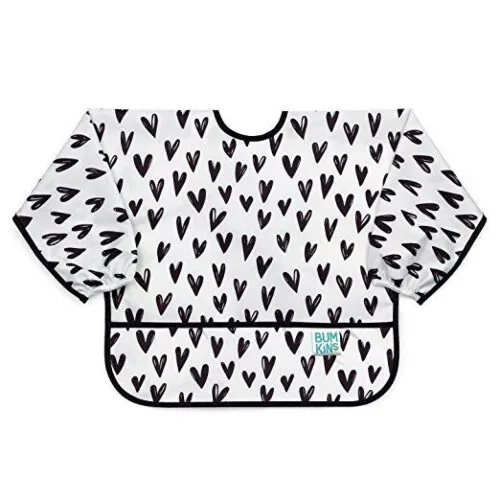 Bumkins Sleeved Bib - Hearts