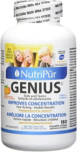 NutriPur Genius Kids & Teens 180 Softgels @