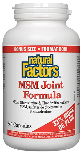 Natural Factors MSM Joint Form 240 Capsules