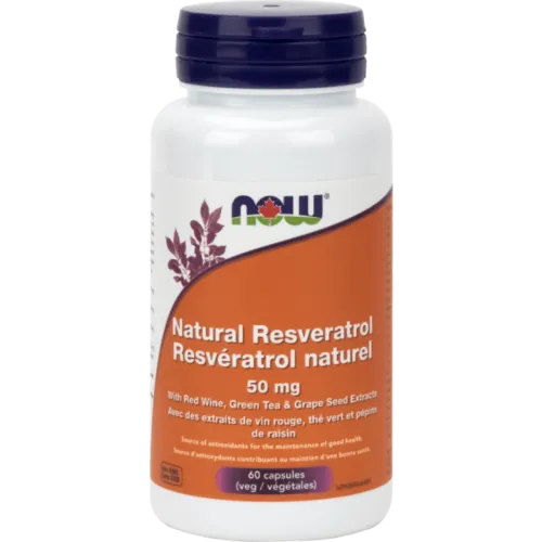 Now Reservatrol Natural 50mg 60Vcaps