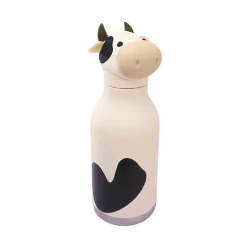 Asobu Insulated Stainless Steel Bottle with Straw - Cow 460ml