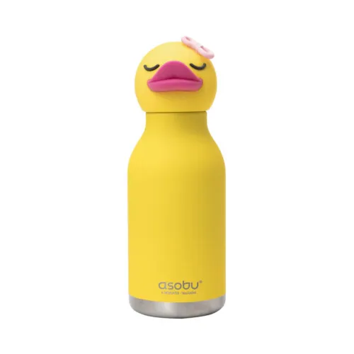 Asobu Insulated Stainless Steel Bottle with Straw - Ducky 460ml