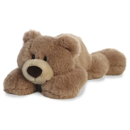 Aurora Hugga-Wug Bear - Taupe Laying 12In