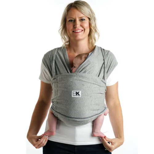 Baby K'tan Solid Cotton Baby Carrier - Heather Gray (XS)