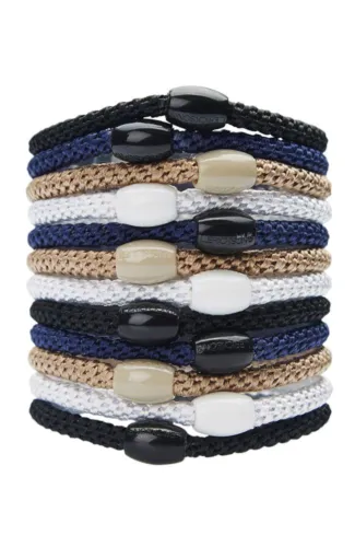 L.Erickson Grab & Go Ponytail Holders Narrow Set of 12 - Classic