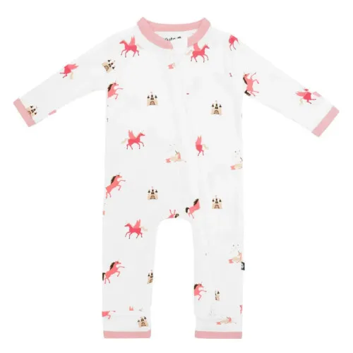 Kyte Baby Zippered Romper in Unicorn - 6-12 Months