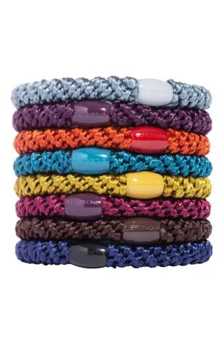 L.Erickson Grab & Go Ponytail Holders Set of Eight - Fall