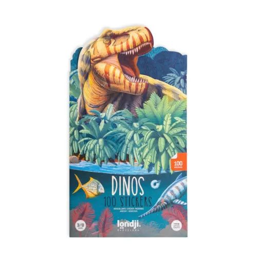 Londji Stickers Dinos 100 Stickers 3/8 Ages