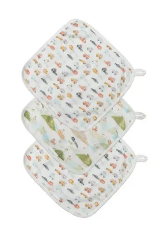 Loulou Lollipop Bamboo Muslin Washcloth 3-pieces Set - Camper Vans
