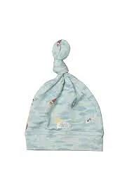 Loulou Lollipop Tencel Top Knot Beanie - Kayaks - 0-6M