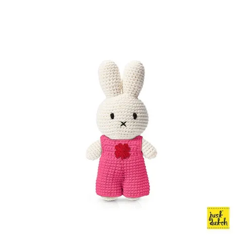 Just Dutch Miffy Handmade in Clover Dress and Jumpsuit Pink 4Leaf Clover Jumpsuit