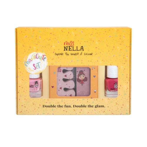Miss Nella ManiCute Nail Polish and Accessories Set - Tickle Me Pink & Cheeky Bunny