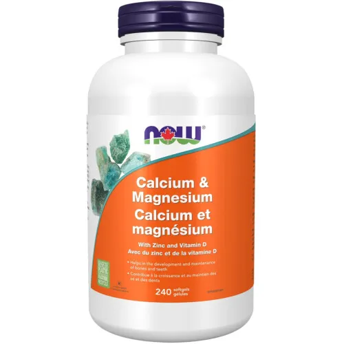 NOW Foods Calcium & Magnesium with Vitamin D & Zinc 120 Softgels @
