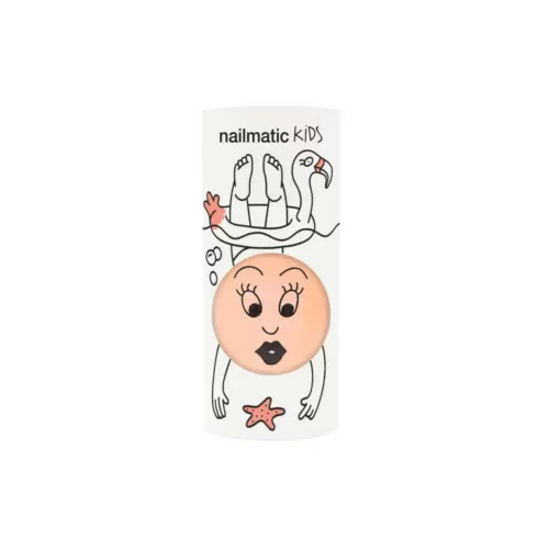 Nailmatic Water-Based Nail Polish For Kids - Flamingo Pearly Neon Coral