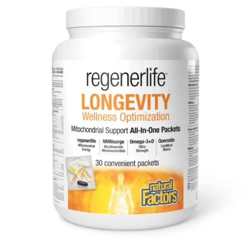 Natural Factors RegenerLife Longevity Wellness Optimization 30 Packs@
