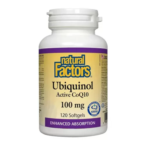 Natural Factors Ubiquinol Active CoQ10 100mg 120 Softgels@