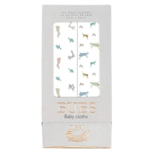 Nest Designs Bamboo Bubs Baby Washcloth Set (6 Pack) - The Hare and The Ant