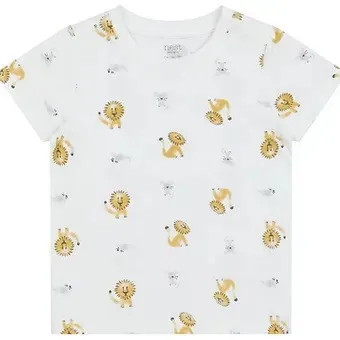 Nest Designs Bamboo Jersey Short Sleeve T-Shirt - The Lion and The Mouse - 2T-3T