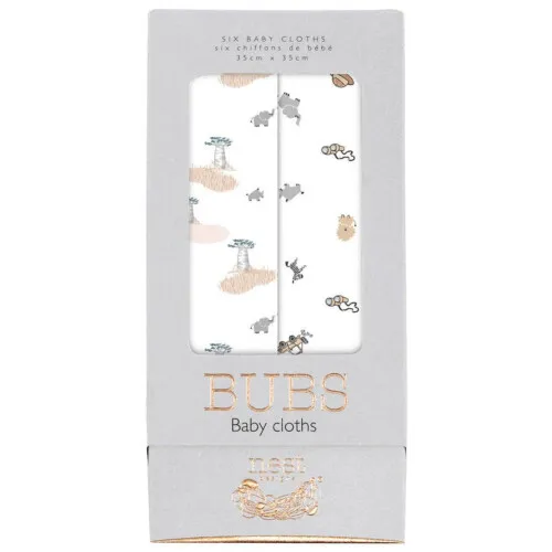 Nest Designs Bubs Baby Washcloths (Bamboo, 6 Pack) - Savanna Secrets