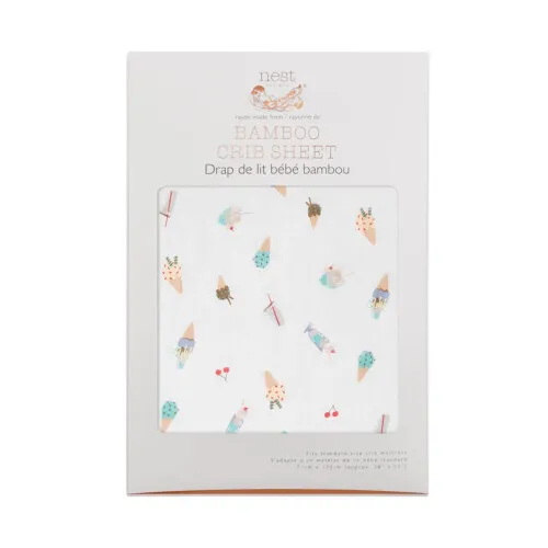 Nest Designs Crib Sheet (Bamboo) - Ice Cream Summer S