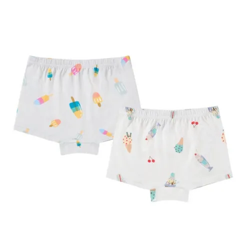 Nest Designs Girls Boy Short Underwear (Bamboo, 2 Pack) - Sweet Treats 4T-5T