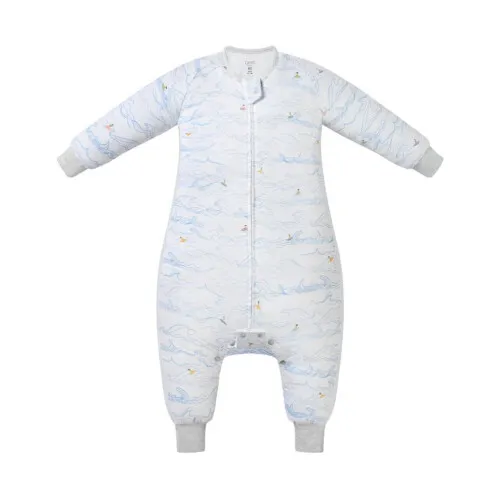 Nest Designs Long Sleeve Footed Sleep Bag 0.6 TOG (Bamboo Pima) - Surf's Up 18M-24M