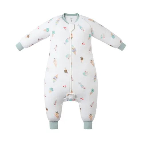 Nest Designs Long Sleeve Footed Sleep Bag 1.0 TOG (Avocado Bamboo) - Ice Cream Summer 2T-3T