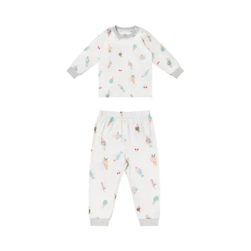 Nest Designs Two-Piece Long Sleeve PJ Set (Bamboo Jersey) - Ice Cream Summer 4T-5T