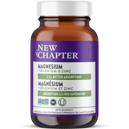 New Chapter Magnesium + Selenium & Zinc 30 Tablets @