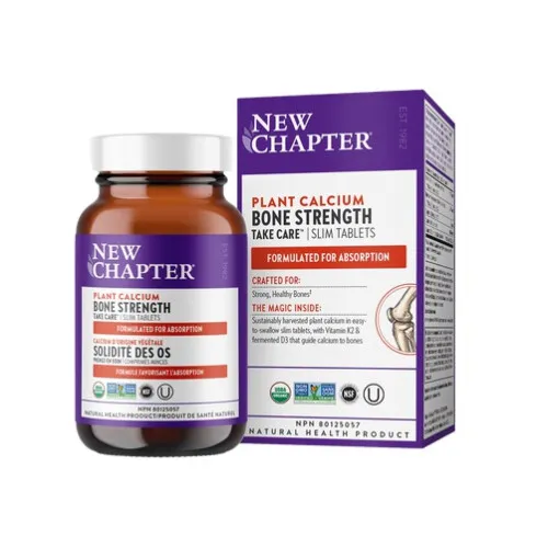 New Chapter Plant Calcium Bone Strength Take Care Slim Tablets 120 Vegetarian Tablets