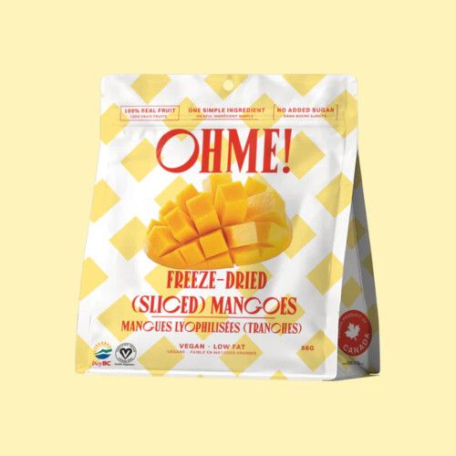 OHME! Freeze Dried Mangoes - Sliced 56g
