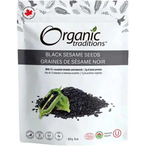 Organic Traditions Black Sesame Seeds 454g @