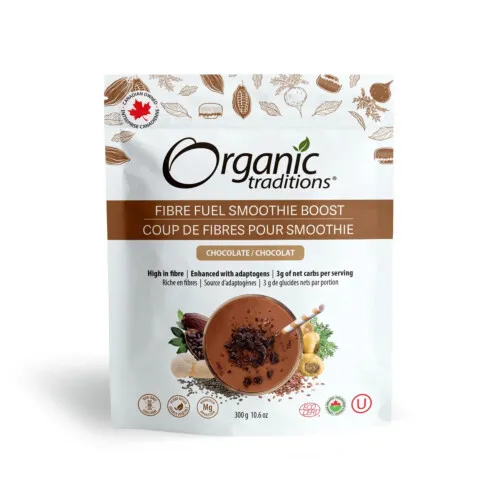 Organic Traditions Fibre Fuel Smoothie Boost Chocolate 300g @