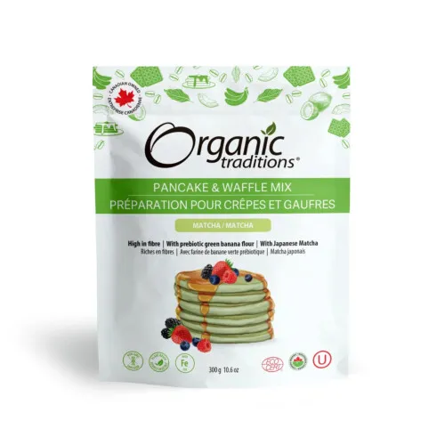 Organic Traditions Pancake & Waffle Mix Matcha 300g 10.6OZ@