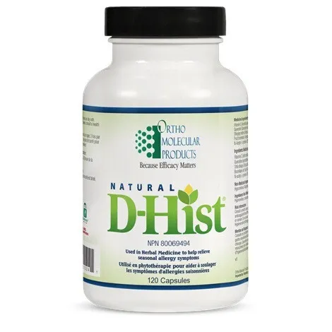 Ortho Molecular Natural D-Hist 120Capsules @