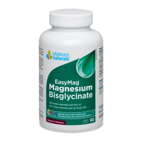 Platinum Naturals EasyMag Magnesium Bisglycinate 60 Capsules @