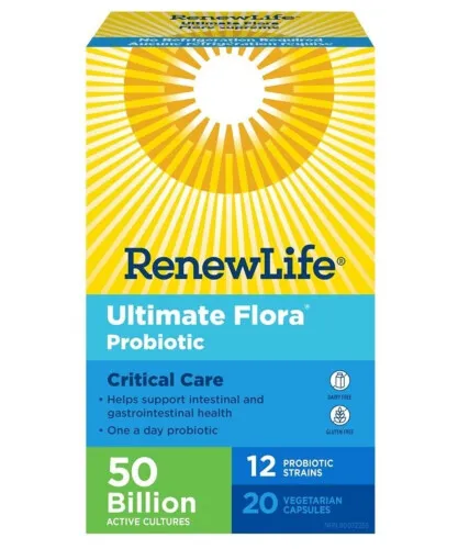 Renew Life Ultimate Flora Go Pack 50 Billion 20 Capsules No Refrigeration Required