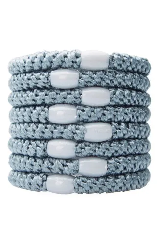 L.Erickson Grab & Go Ponytail Holders Set of Eight - Slate