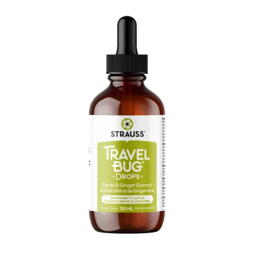 Strauss Travel Bug Drops - Garlic & Ginger Extract 100ml  — Buy [category] Online Canada | NutriSense