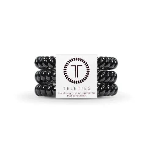 TELETIES Jet Black Small - Pack of 3