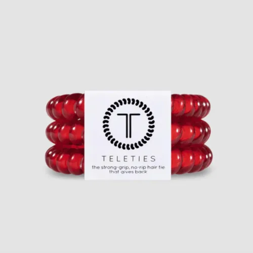 TELETIES Scarlet Red Small - Pack of 3