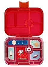 Yumbox Original 6 Compartment - Roar Red with Rocket Tray